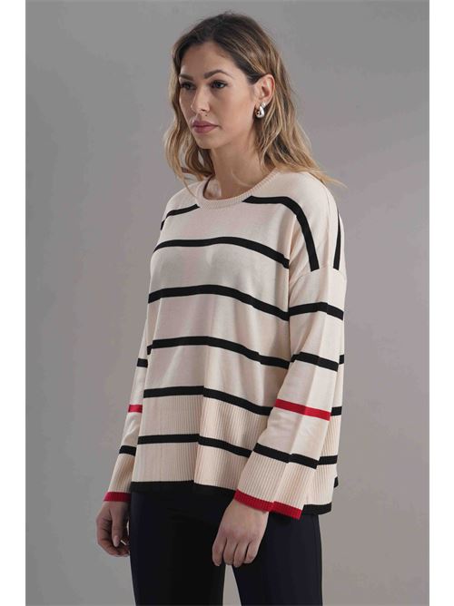 Maglia a righe Try Me | 5036PANNA/NERO